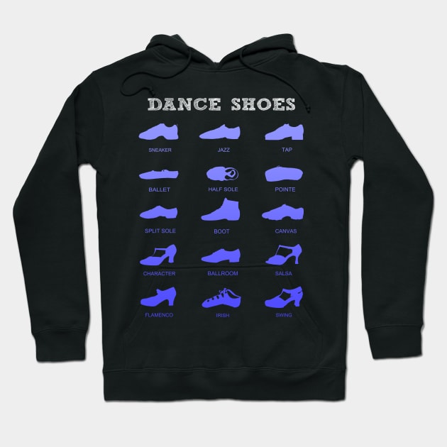 Dancer 15 Types Of Dance Shoes Hoodie by egcreations